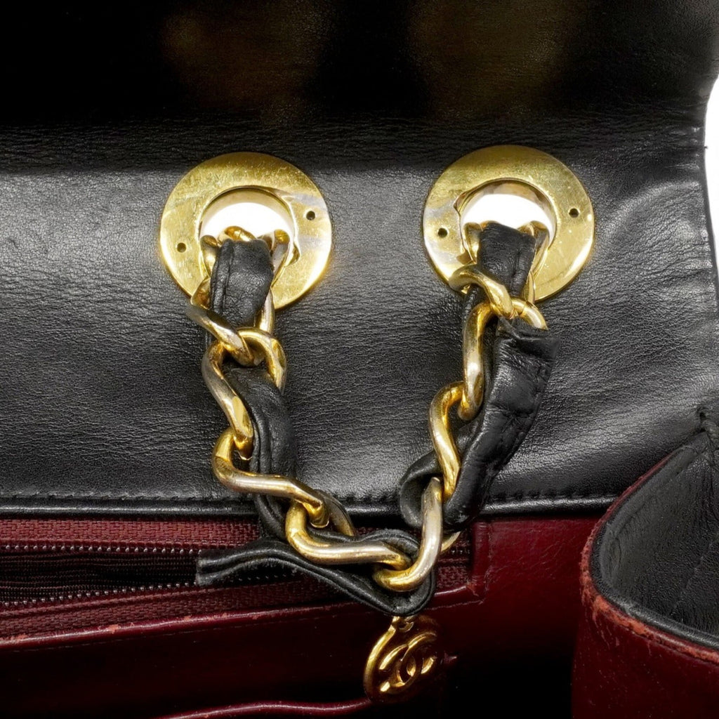 Chanel Black Leather Shoulder Bag