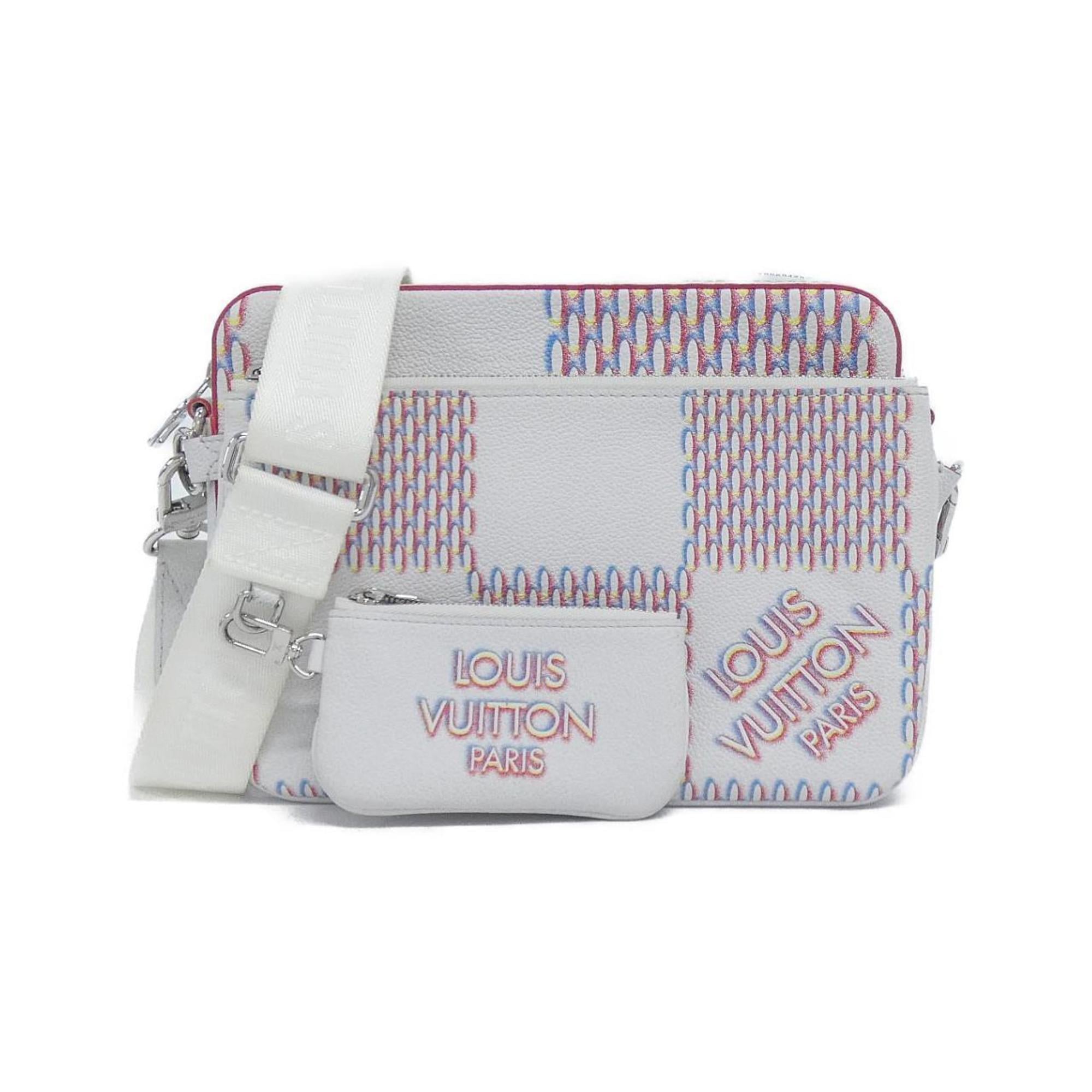 Louis Vuitton Damier Blanc Leather Shoulder Bag