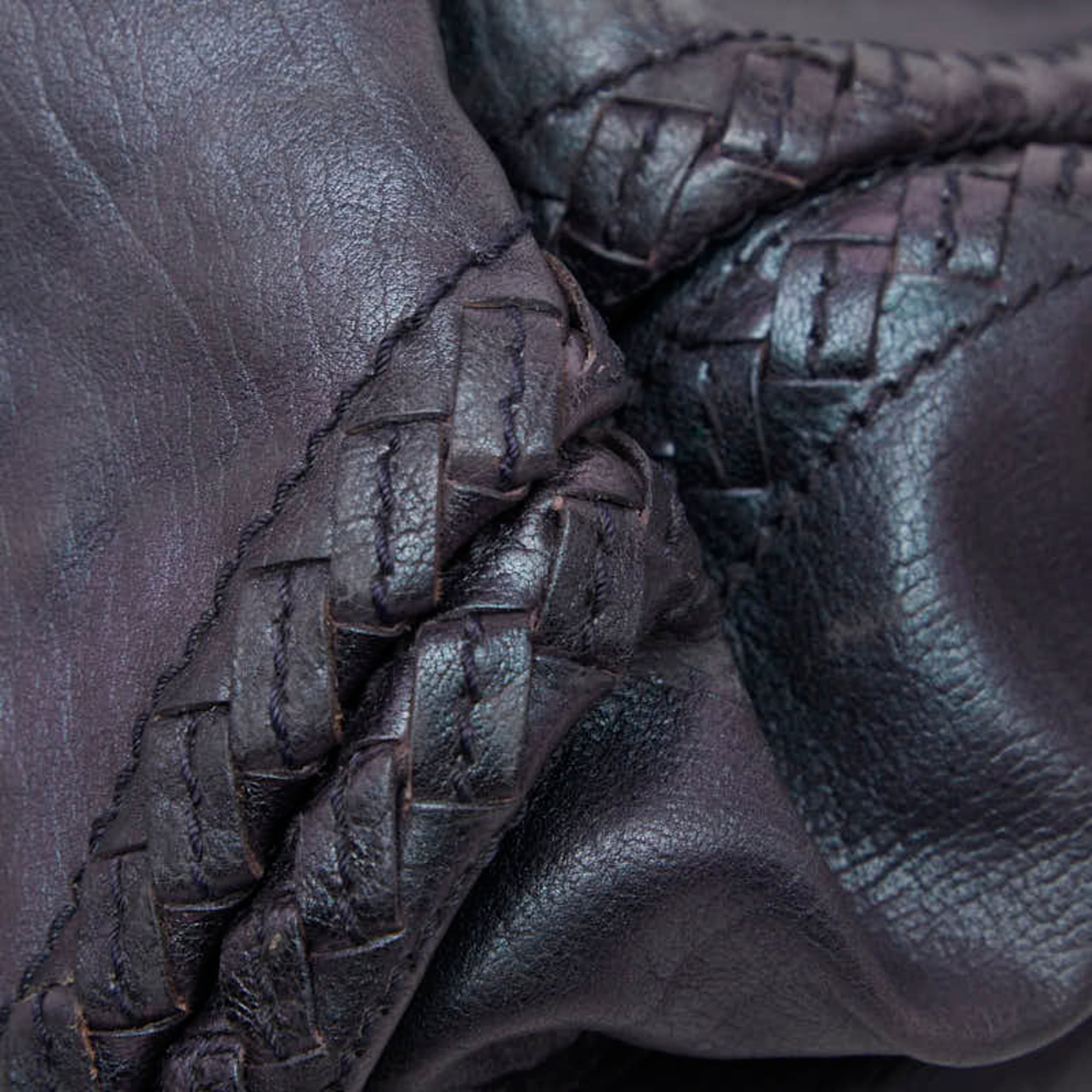 Bottega Veneta Purple Leather Shoulder Bag