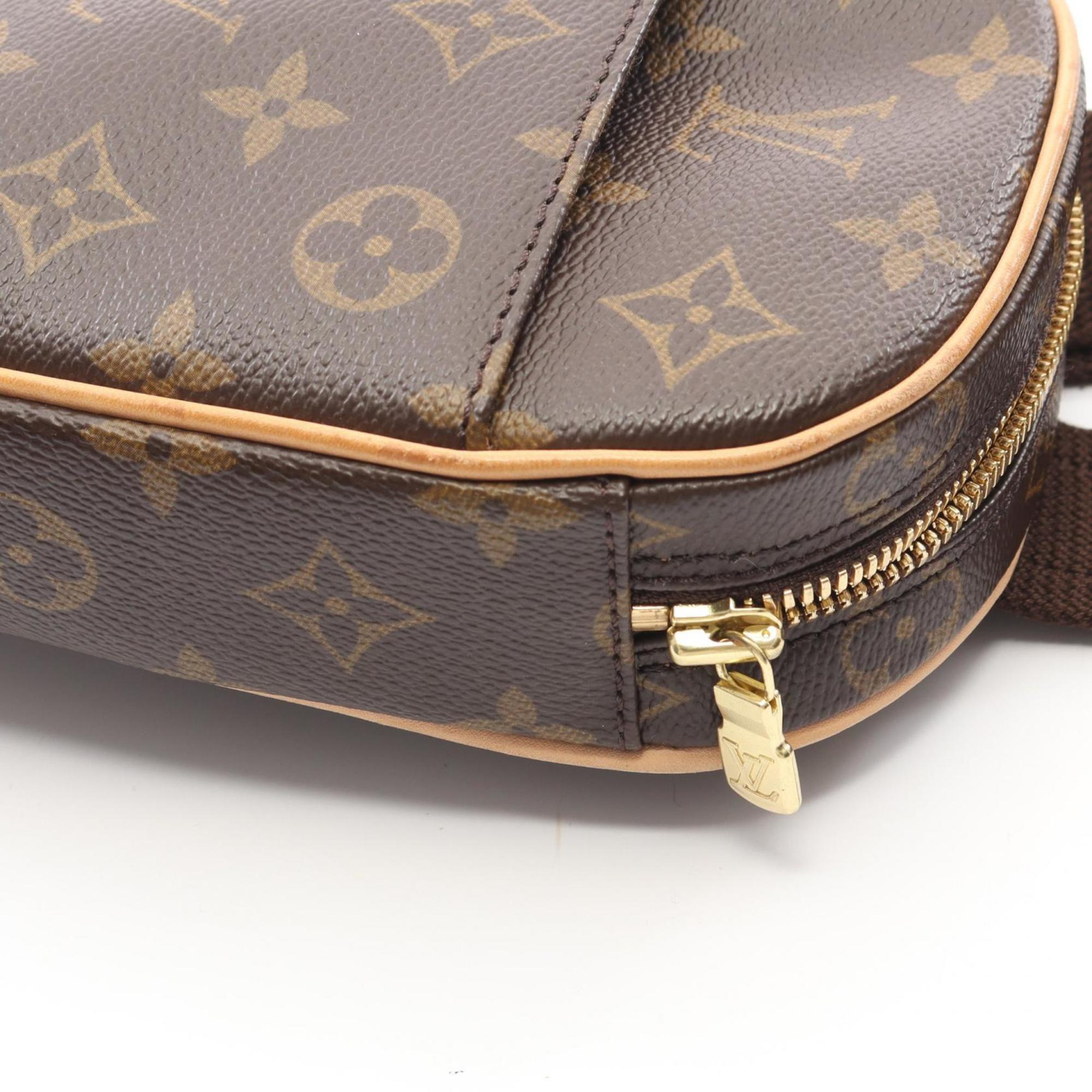 Louis Vuitton Monogram Brown Coated Canvas Leather Fanny Pack Sling Bag