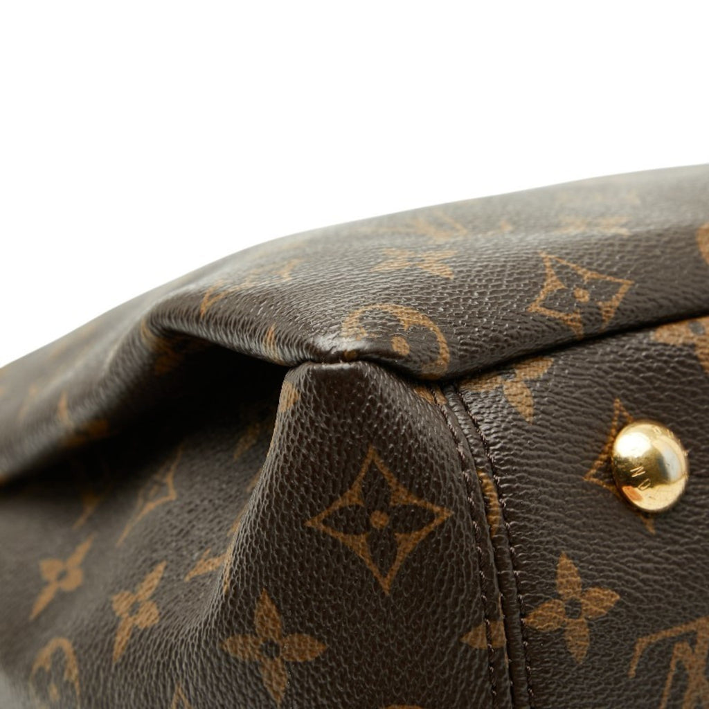 Louis Vuitton Brown Purple Pvc Leather Handbag Shoulder Bag