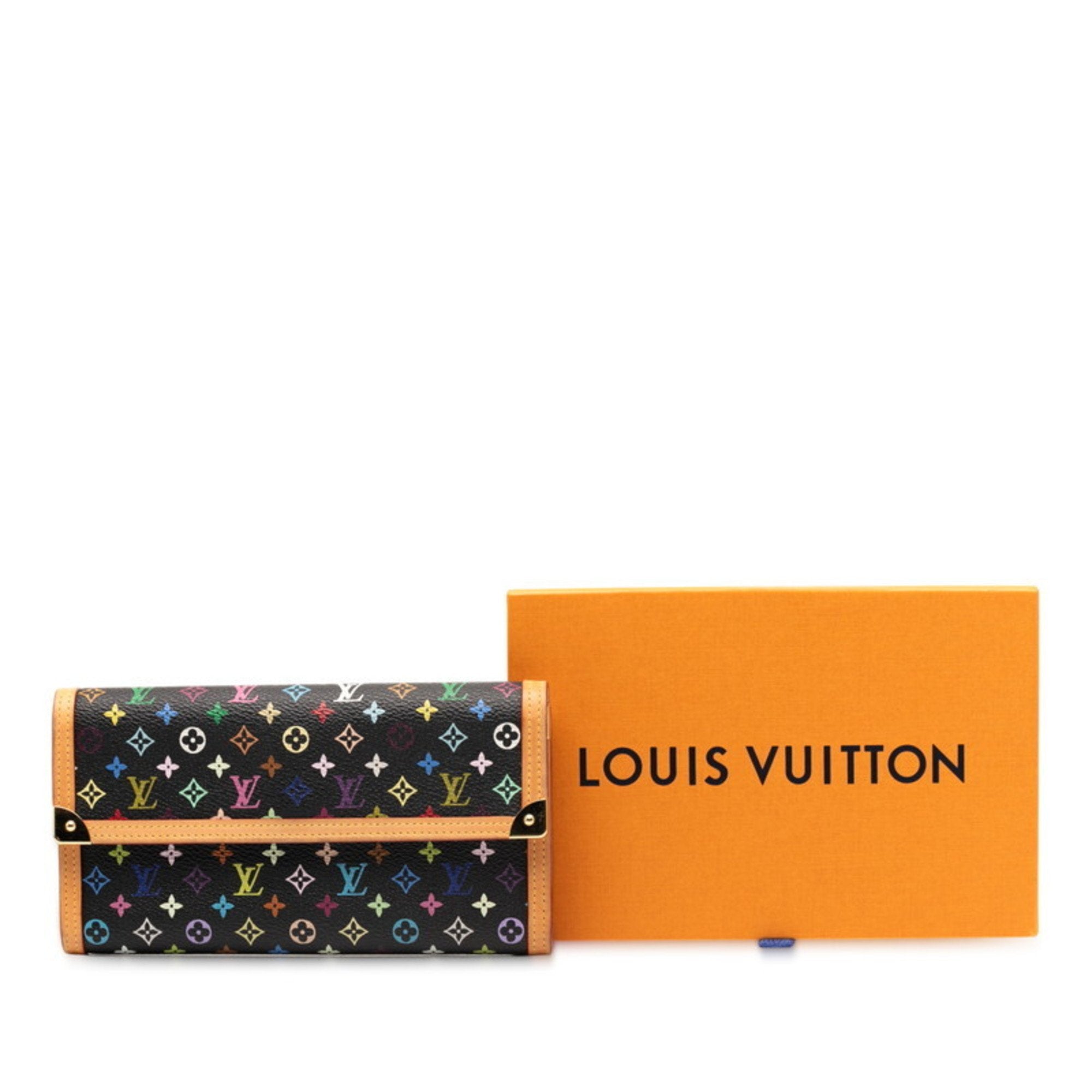 Louis Vuitton Brown Multi-Color Leather Pvc Long Wallet