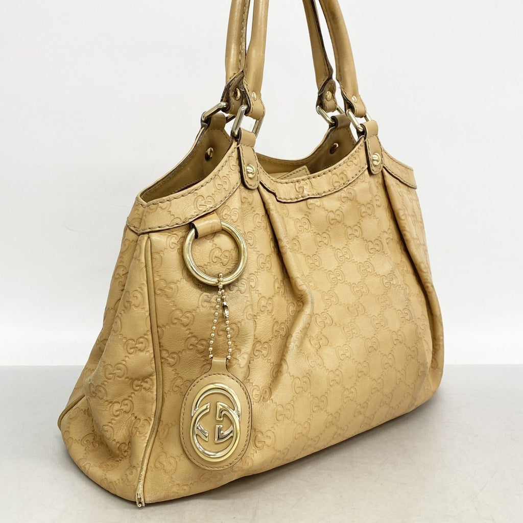 Gucci Beige Leather Tote Bag (Pre-Owned)