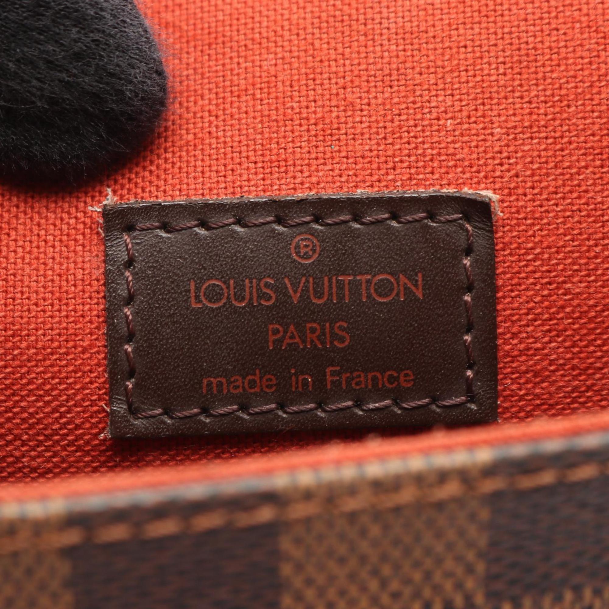 Louis Vuitton Brown Coated Canvas Leather Shoulder Bag