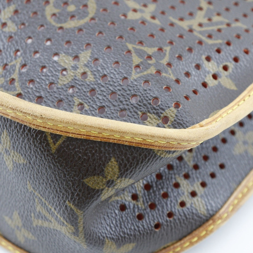 Louis Vuitton Brown Galle Orange Monogram Perforated Shoulder Bag