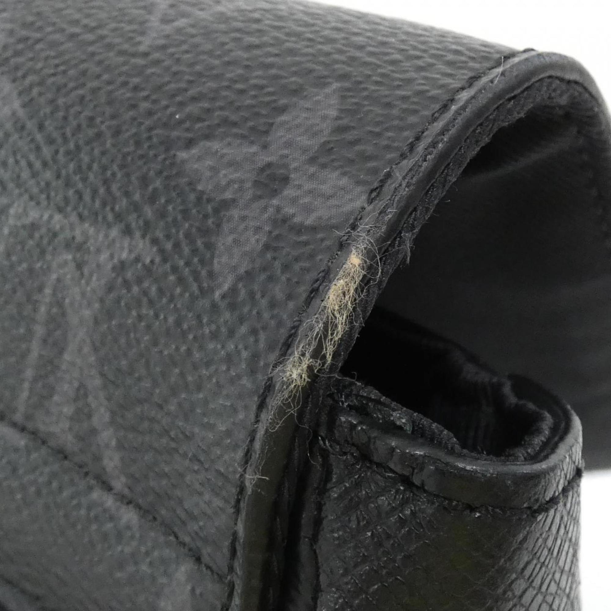 Louis Vuitton Black Coated Canvas Leather Shoulder Bag