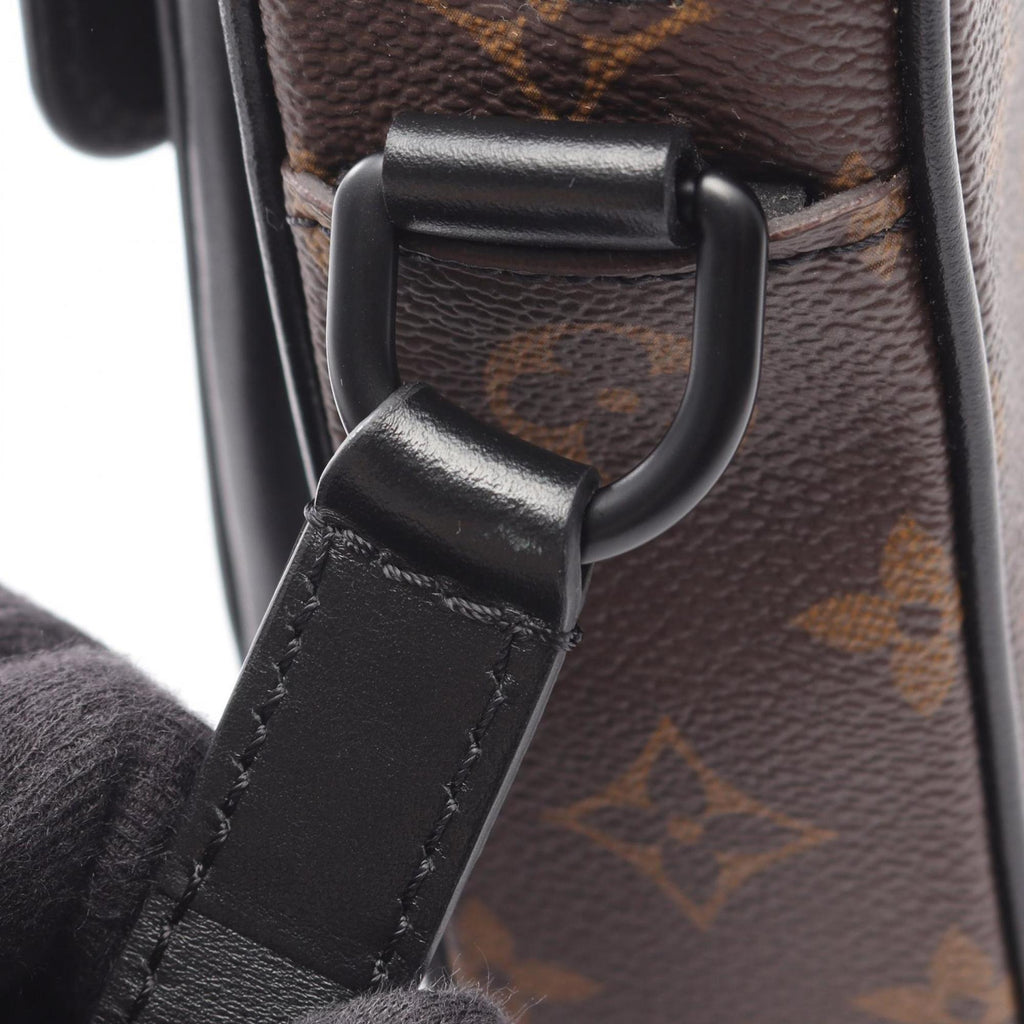 Louis Vuitton Black Brown Monogram Macassar Coated Canvas Shoulder Bag