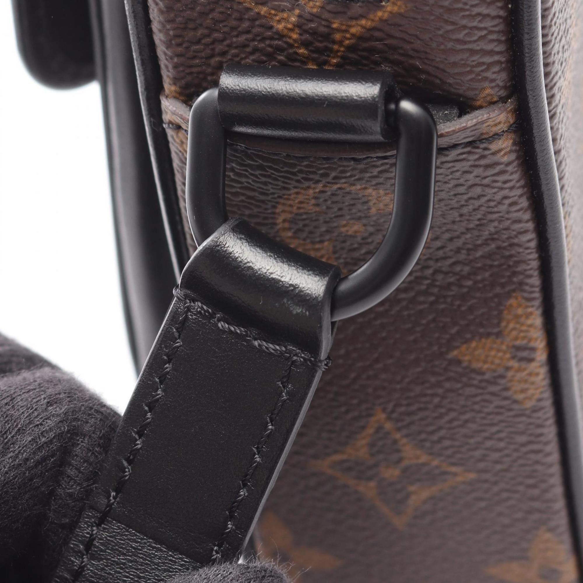 Louis Vuitton Black Brown Monogram Macassar Coated Canvas Shoulder Bag