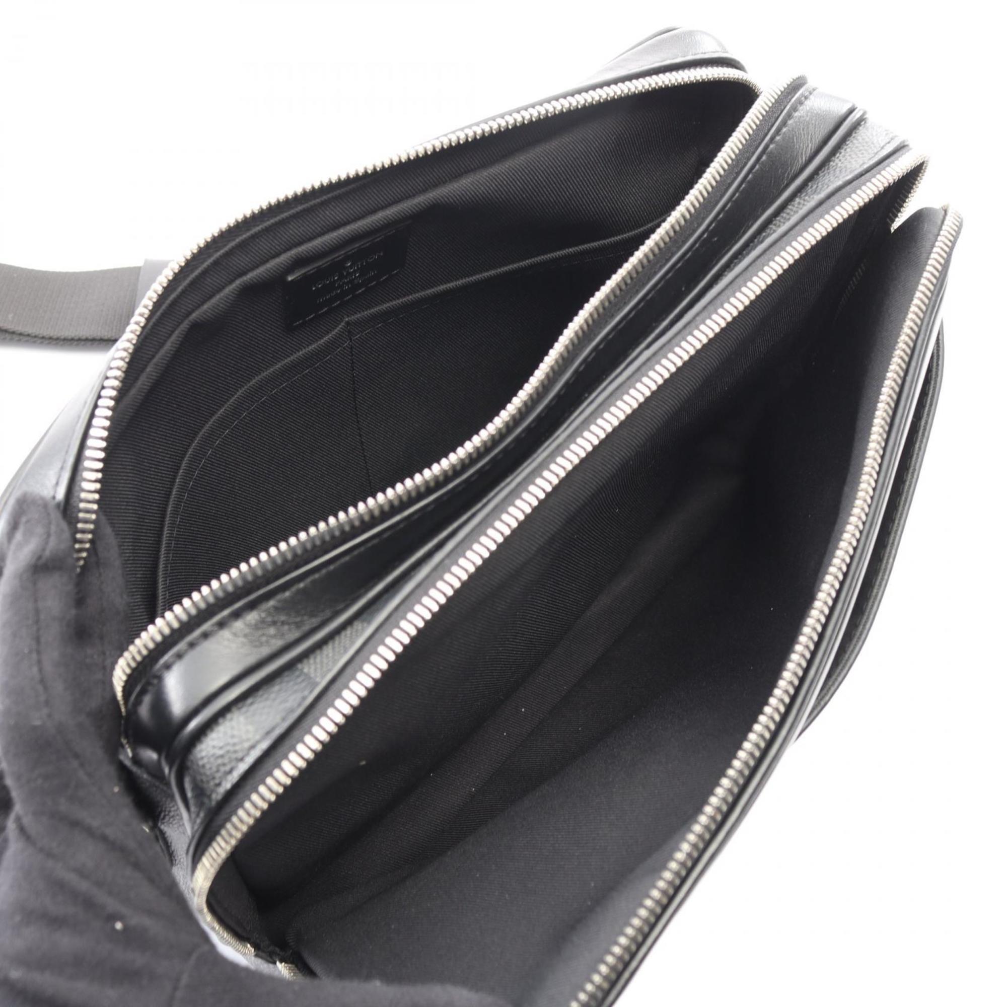 Louis Vuitton Black Damier Graphite Coated Canvas Leather Handbag Shoulder Bag