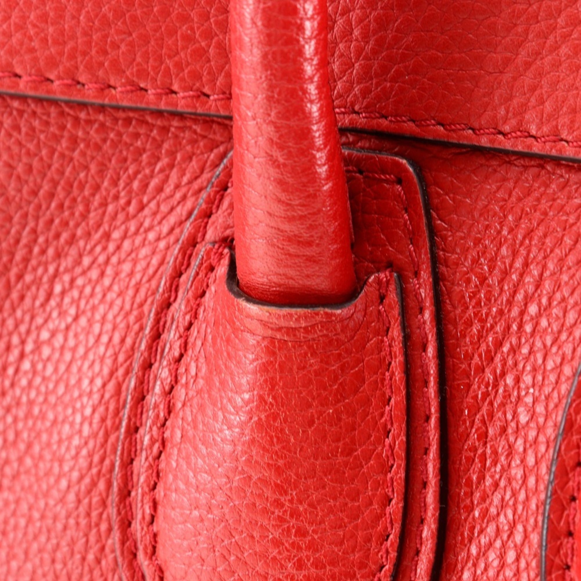Celine Red Color Leather Handbag