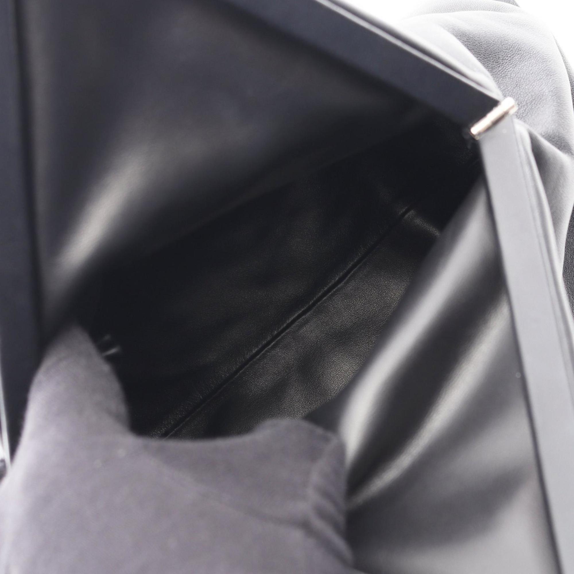 Bottega Veneta Black Leather Clutch Bag