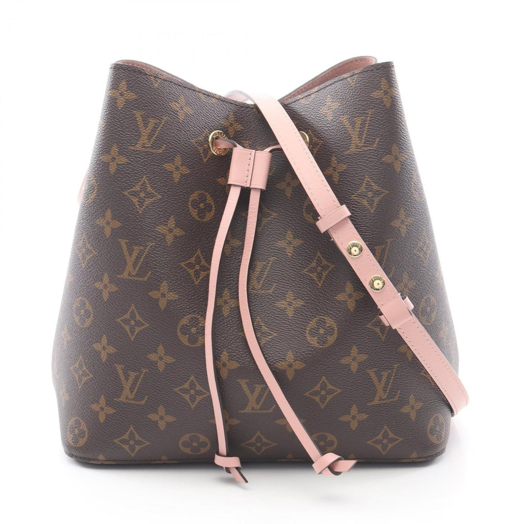 Louis Vuitton Brown Monogram Pink Rose Poudre Coated Canvas Leather Handbag Shoulder Bag