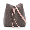 Louis Vuitton Brown Monogram Pink Rose Poudre Coated Canvas Leather Handbag Shoulder Bag