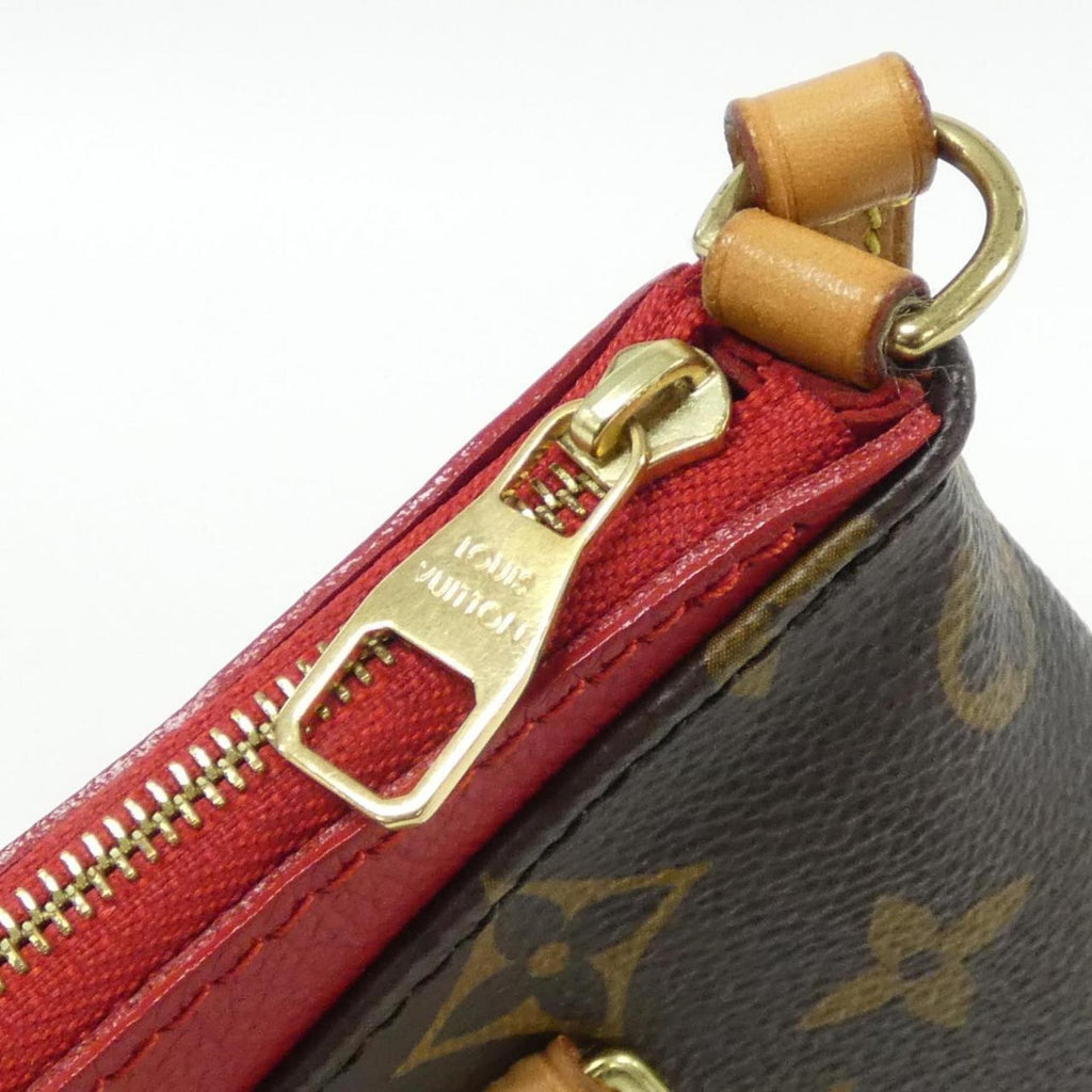 Louis Vuitton Monogram Cerise Marron Coated Canvas Leather Handbag