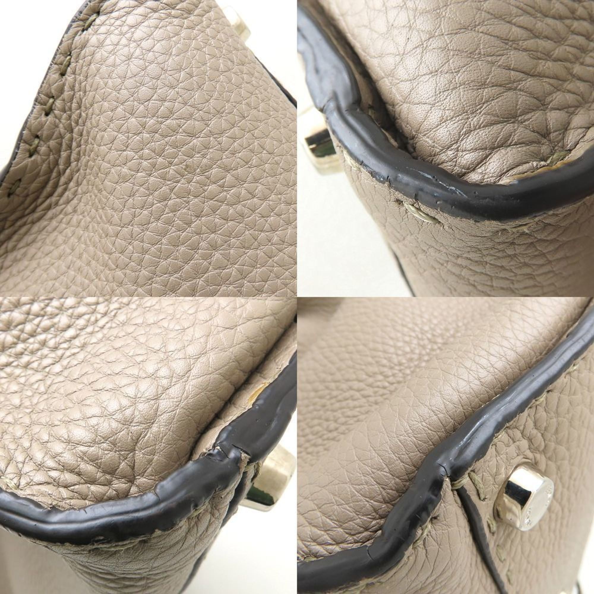 Fendi Grayish Leather Handbag