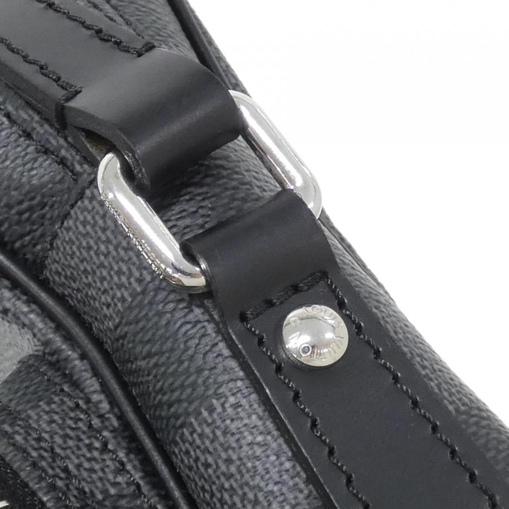 Louis Vuitton Dark Gray Graphite Coated Canvas Shoulder Bag