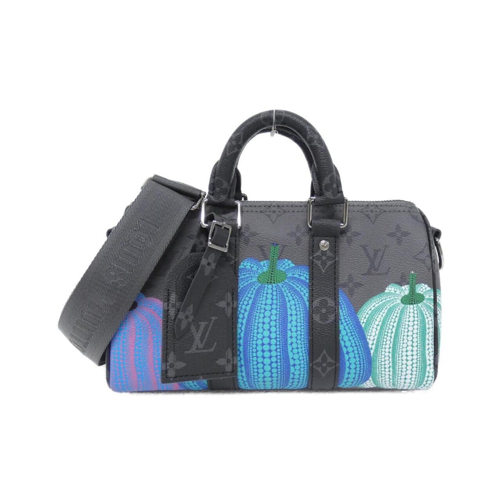 Louis Vuitton Black Gris Coated Canvas Boston Bag