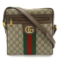 Gucci Beige Brown Green Red Color Yellow Gg Supreme Handbag (Pre-Owned)