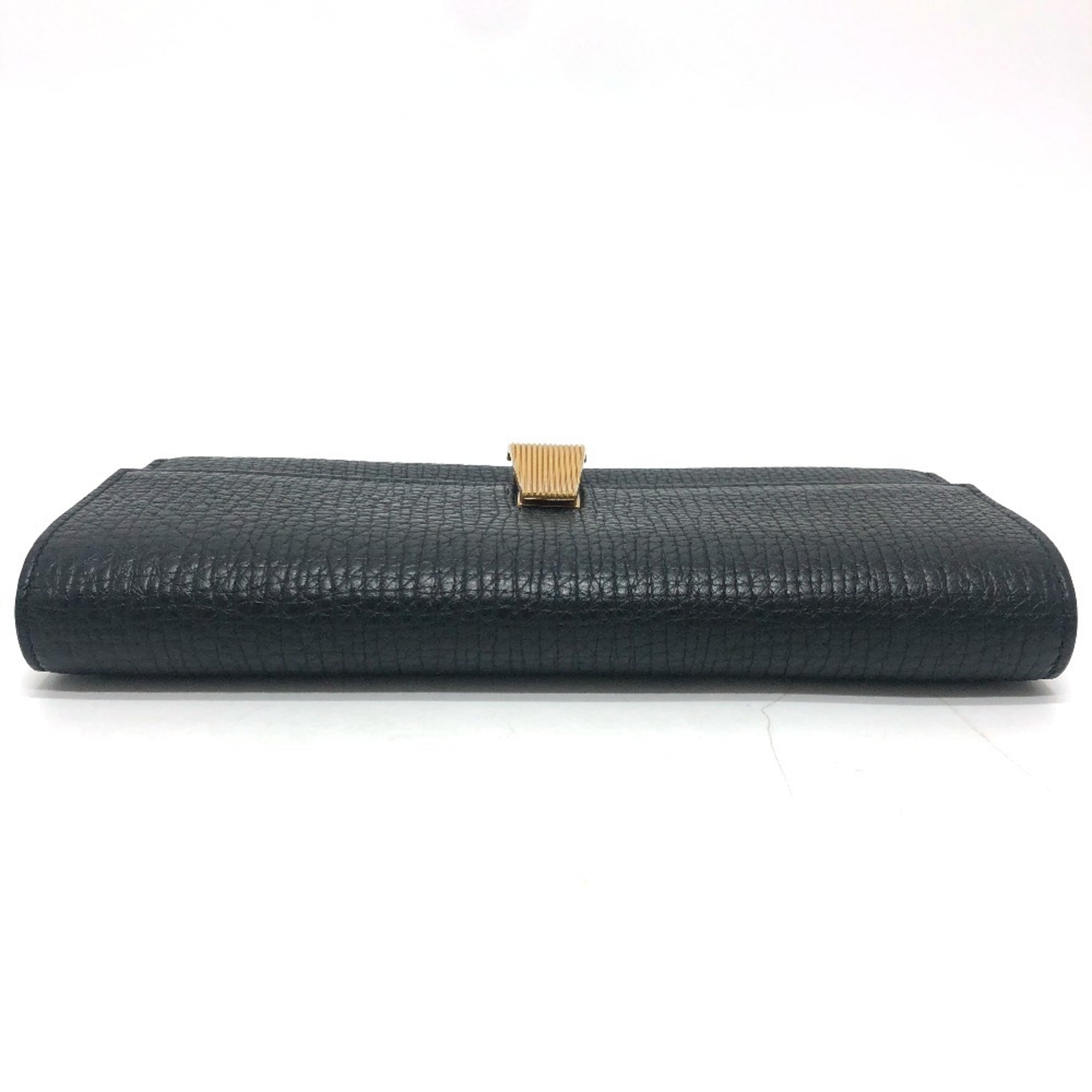 Bottega Veneta Black Leather Long Wallet (Bi-Fold)