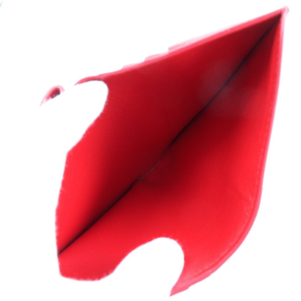 Balenciaga Red Color Leather Wallet (Bi-Fold)