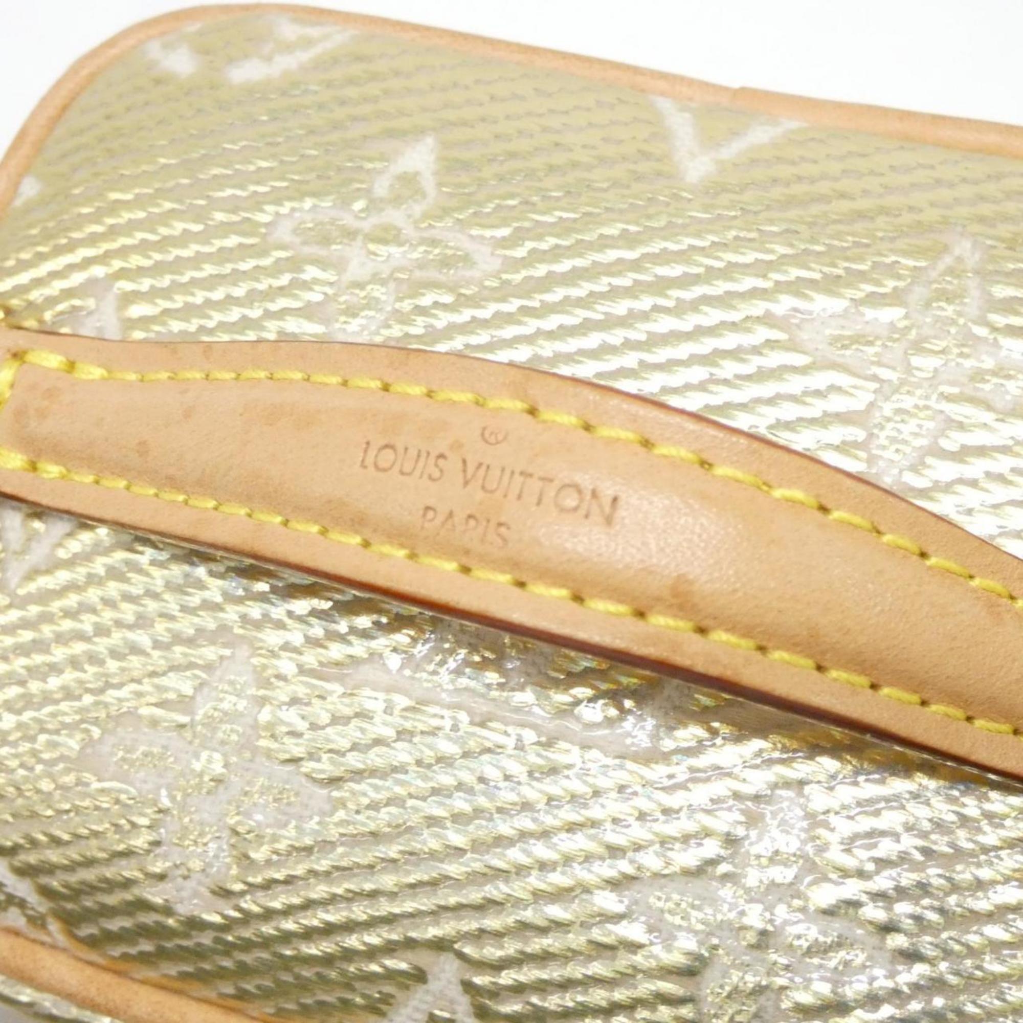 Louis Vuitton Beige Gold Cotton Shoulder Bag
