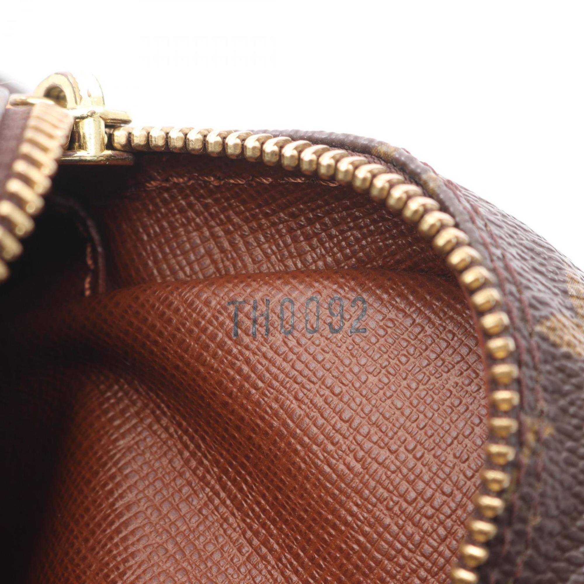 Louis Vuitton Brown Coated Canvas Leather Shoulder Bag