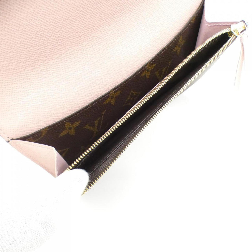 Louis Vuitton Brown Marron Rose Ballerine Coated Canvas Wallet
