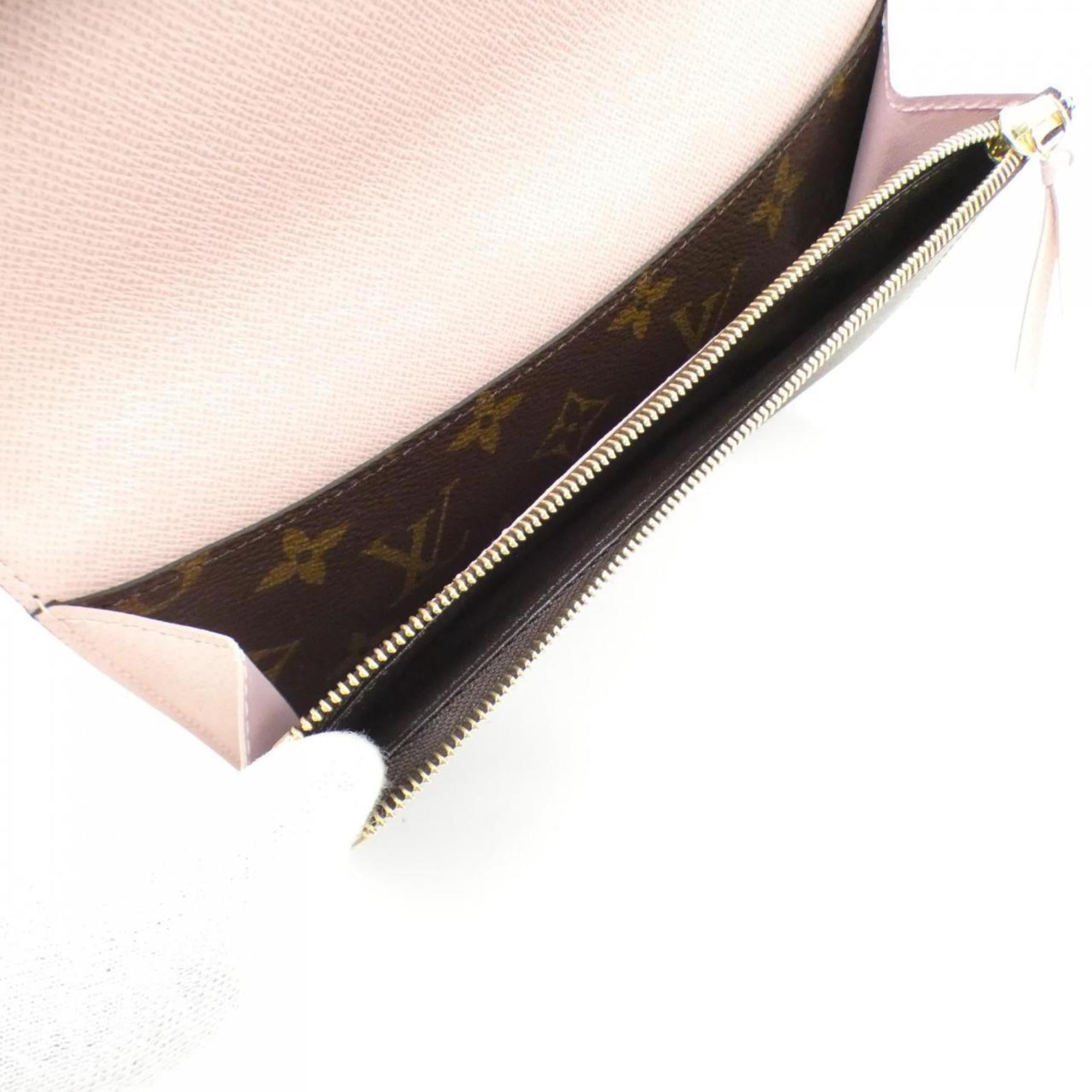 Louis Vuitton Brown Marron Rose Ballerine Coated Canvas Wallet