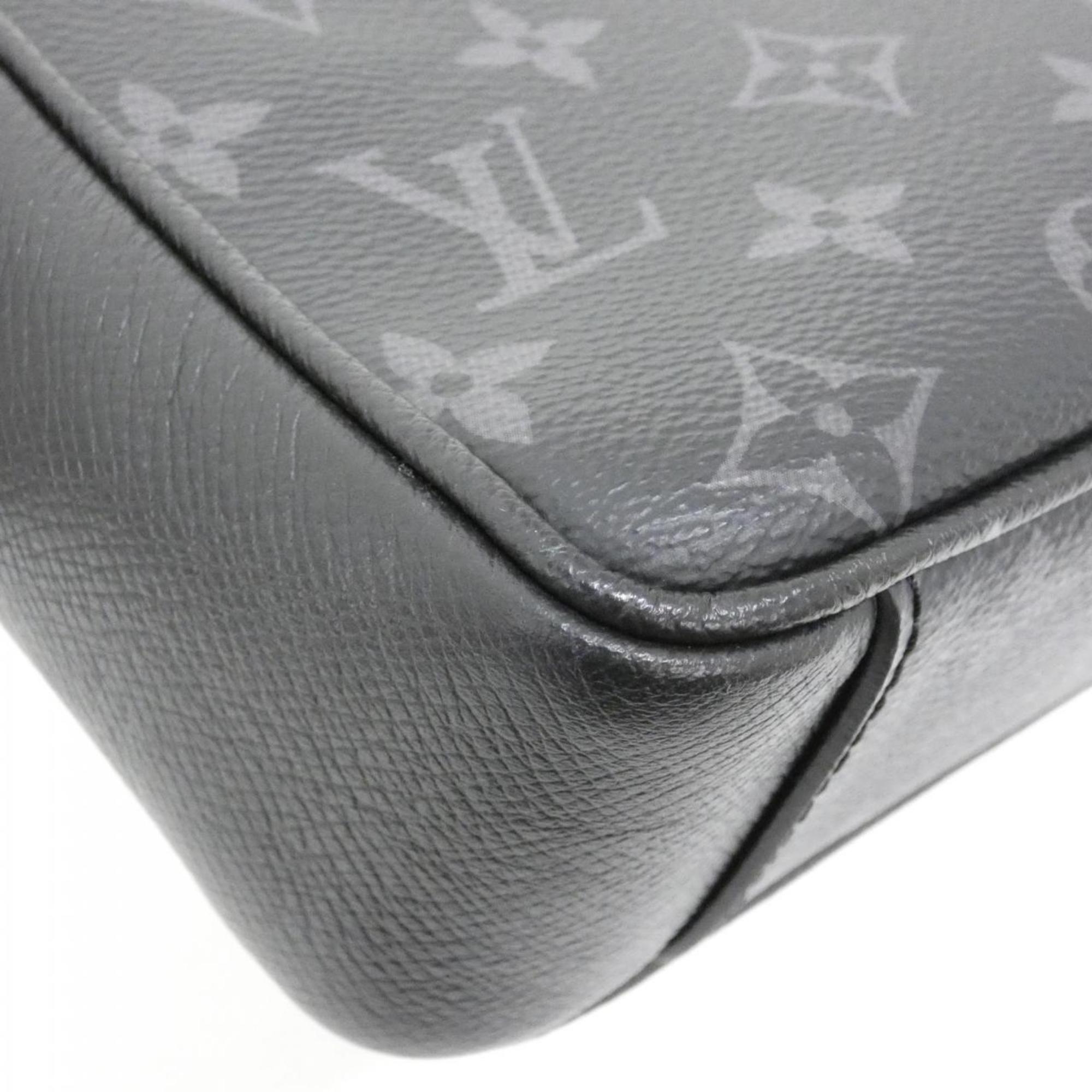Louis Vuitton Black Coated Canvas Leather Shoulder Bag
