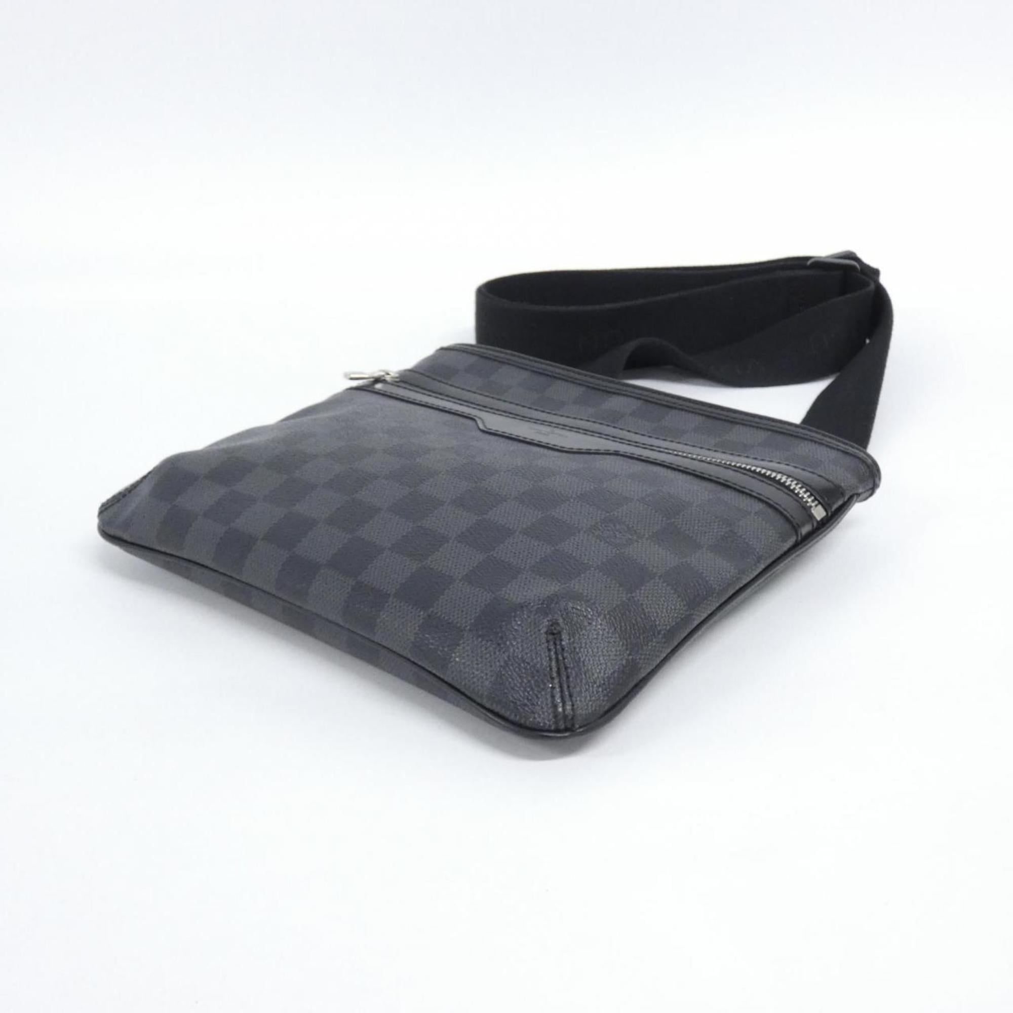 Louis Vuitton Dark Gray Graphite Coated Canvas Shoulder Bag