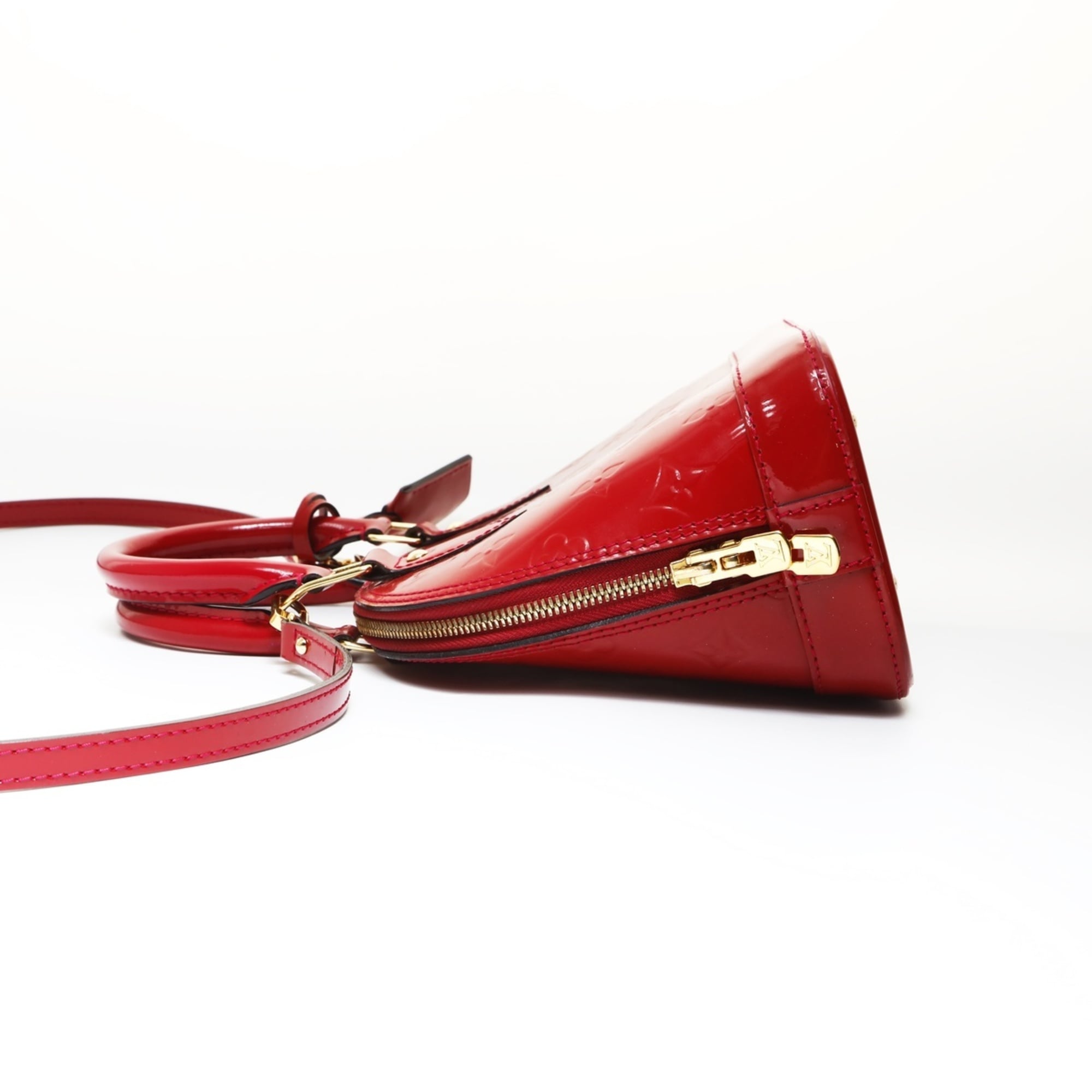 Louis Vuitton Monogram Vernis Red Color Handbag