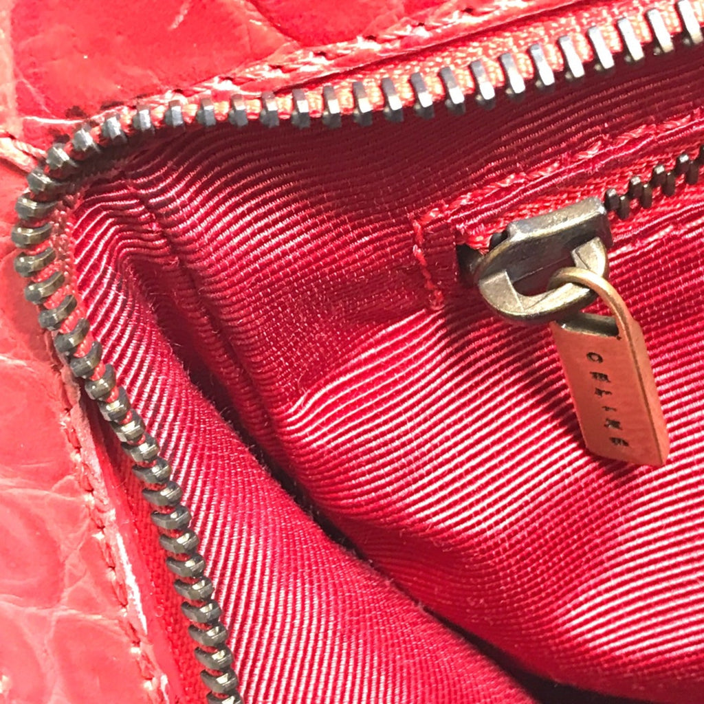 Celine Red Leather Handbag