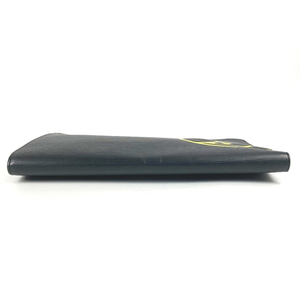 Louis Vuitton Black Yellow Epi Leather Clutch Bag Pochette Pouch
