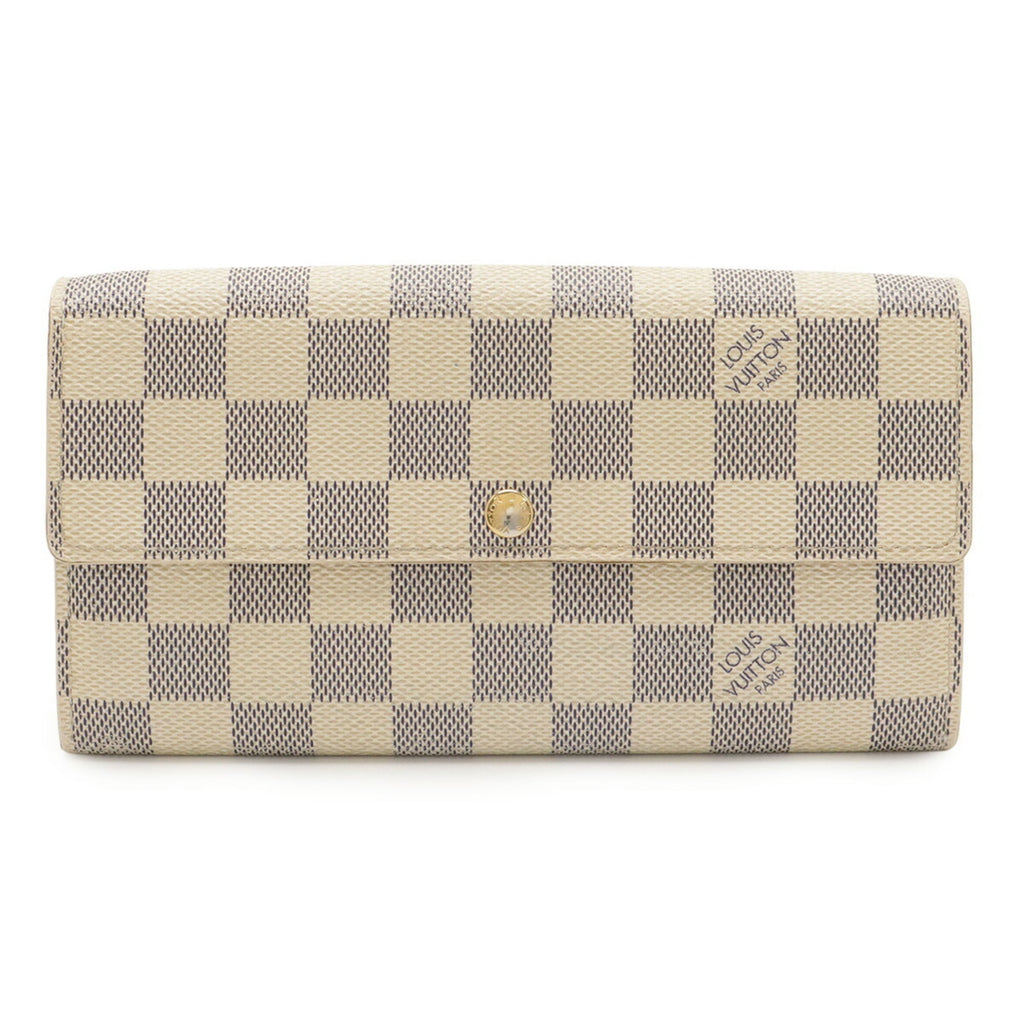 Louis Vuitton Ivory Damier Azur Canvas Long Wallet