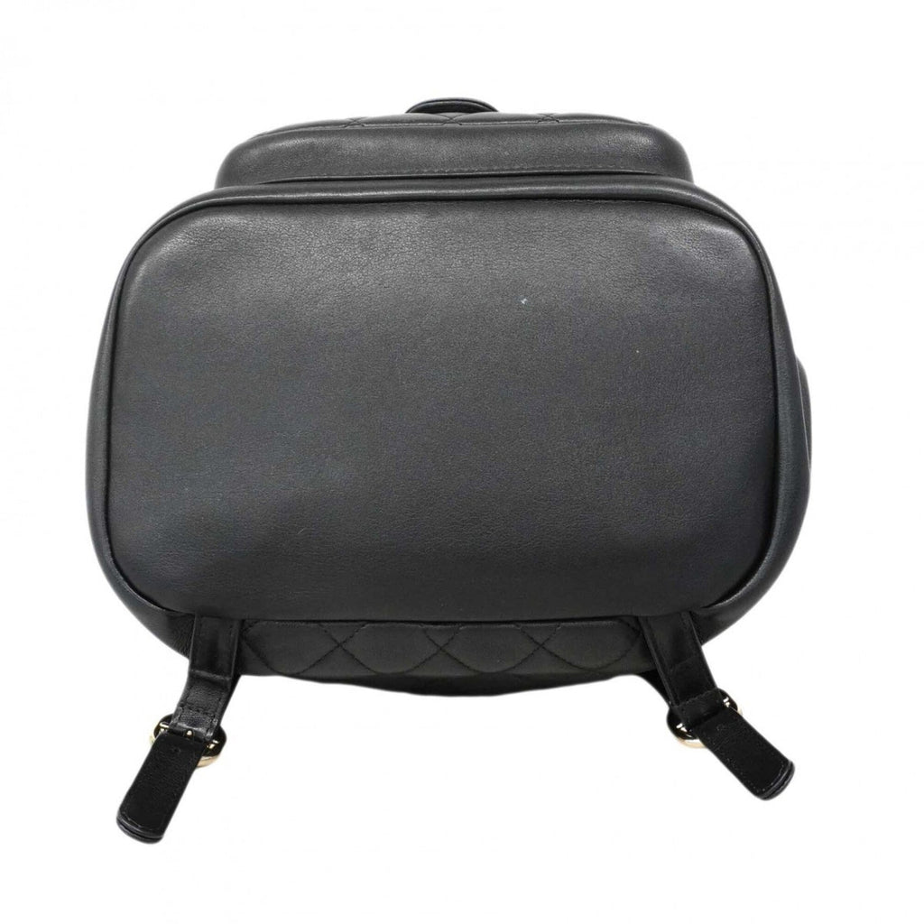 Chanel Black Leather Backpack