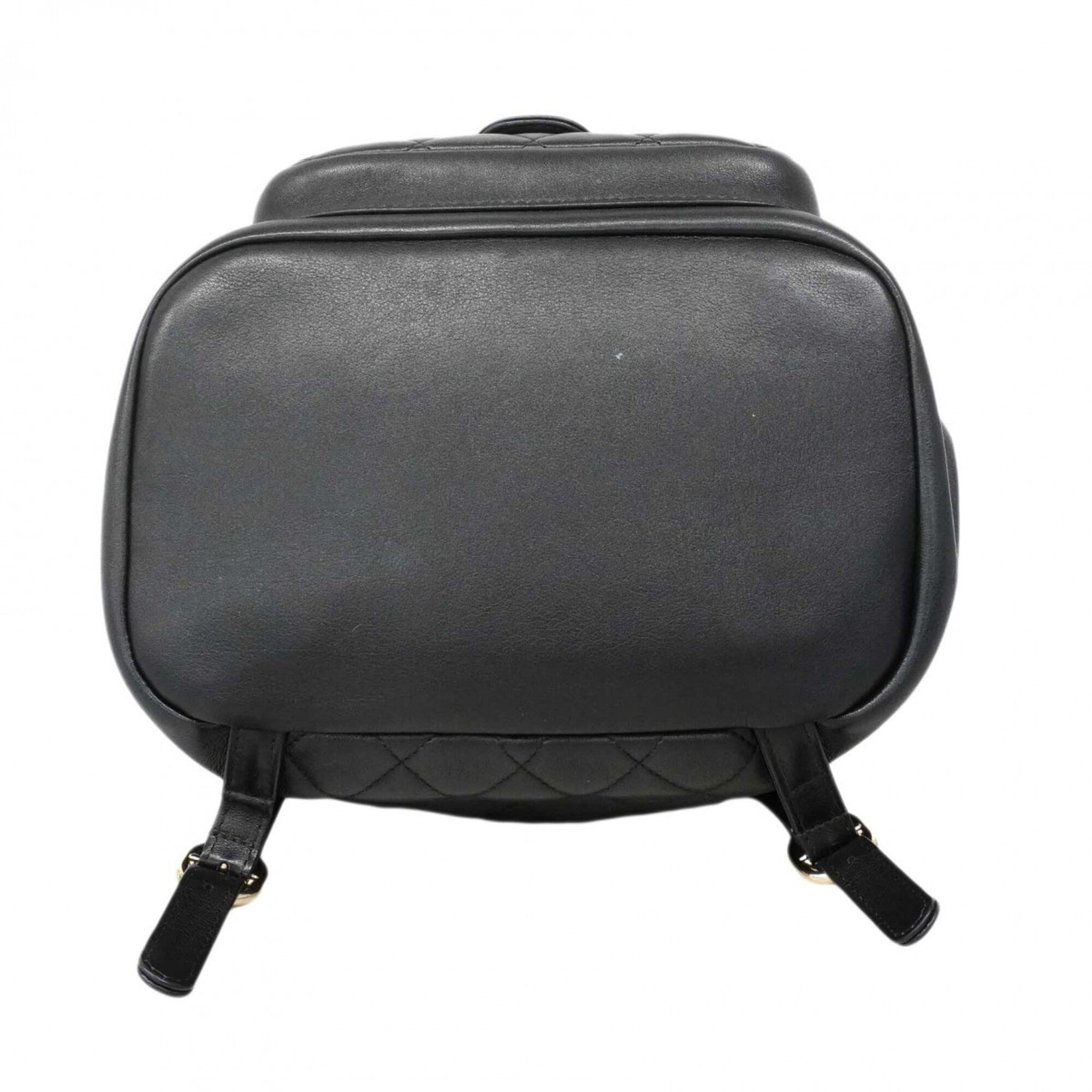 Chanel Black Leather Backpack