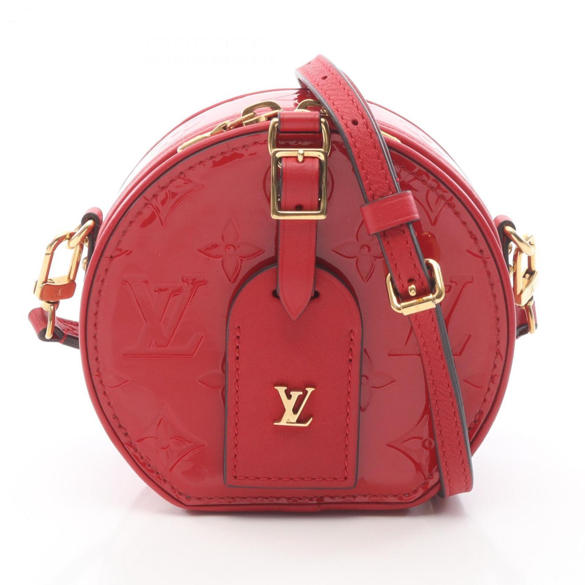 Louis Vuitton Red Color Rouge Vernis Leather Handbag Shoulder Bag