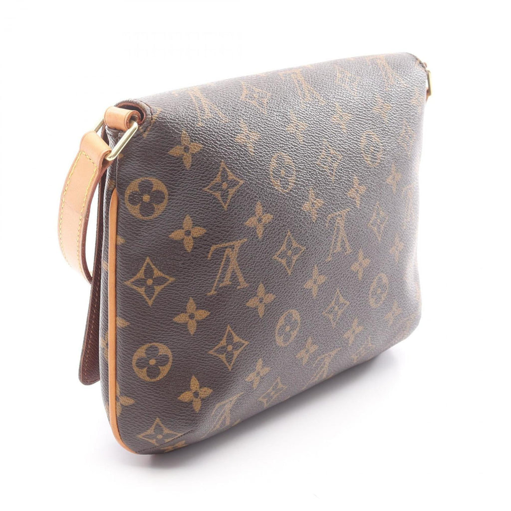 Louis Vuitton Brown Coated Canvas Leather Shoulder Bag