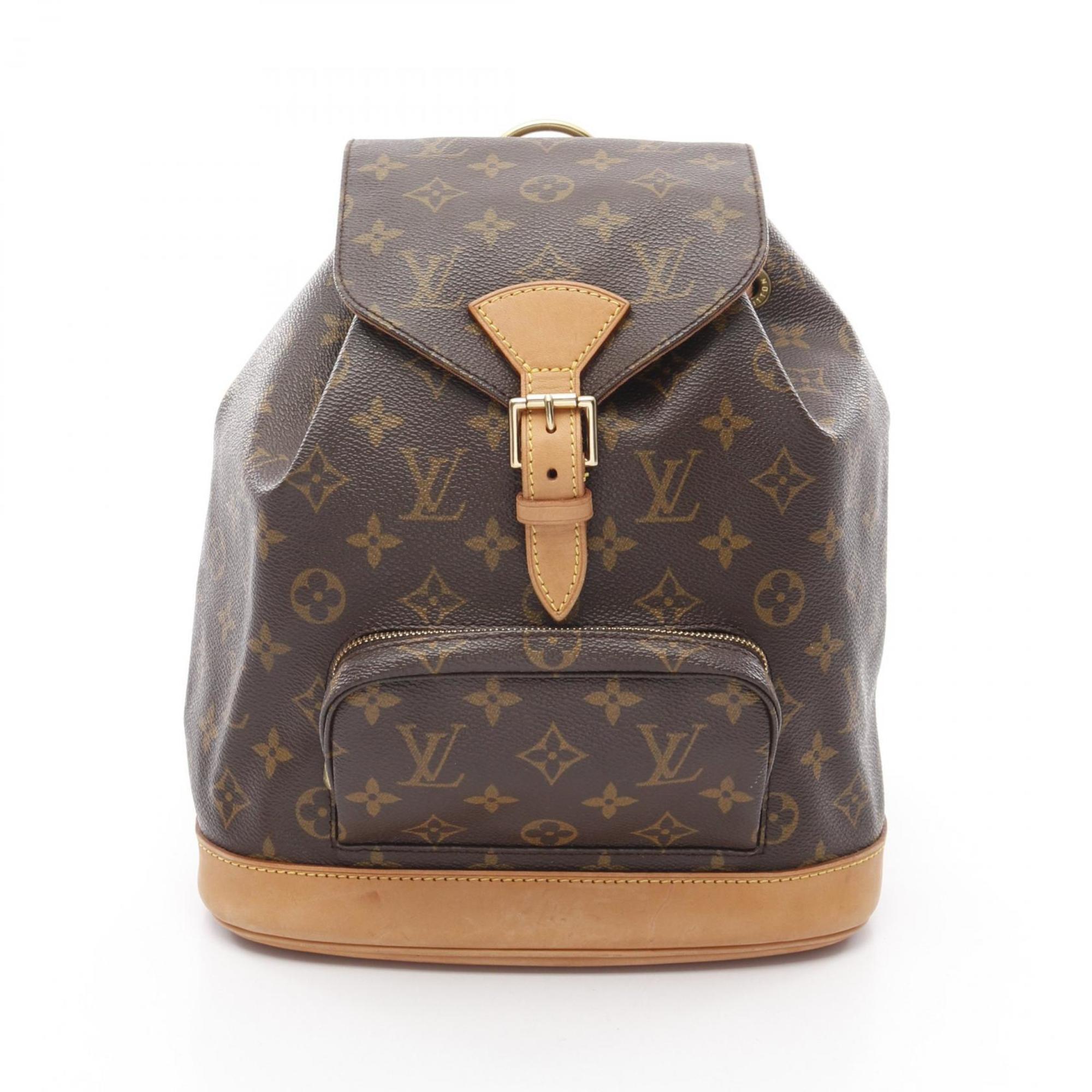 Louis Vuitton Brown Coated Canvas Leather Backpack