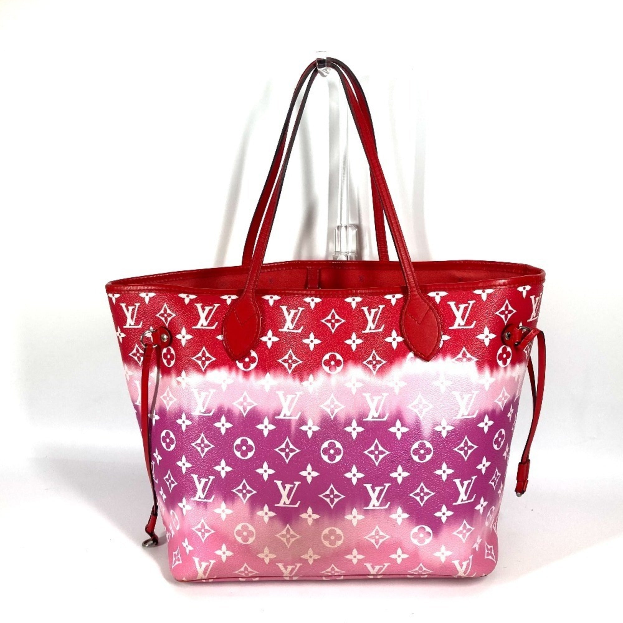 Louis Vuitton Pink Red Color Canvas Shoulder Bag Tote Bag