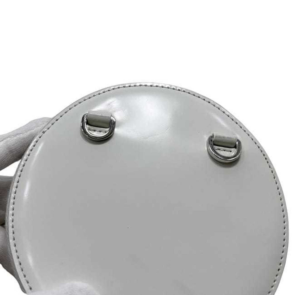 Prada White Leather Pochette Shoulder Bag