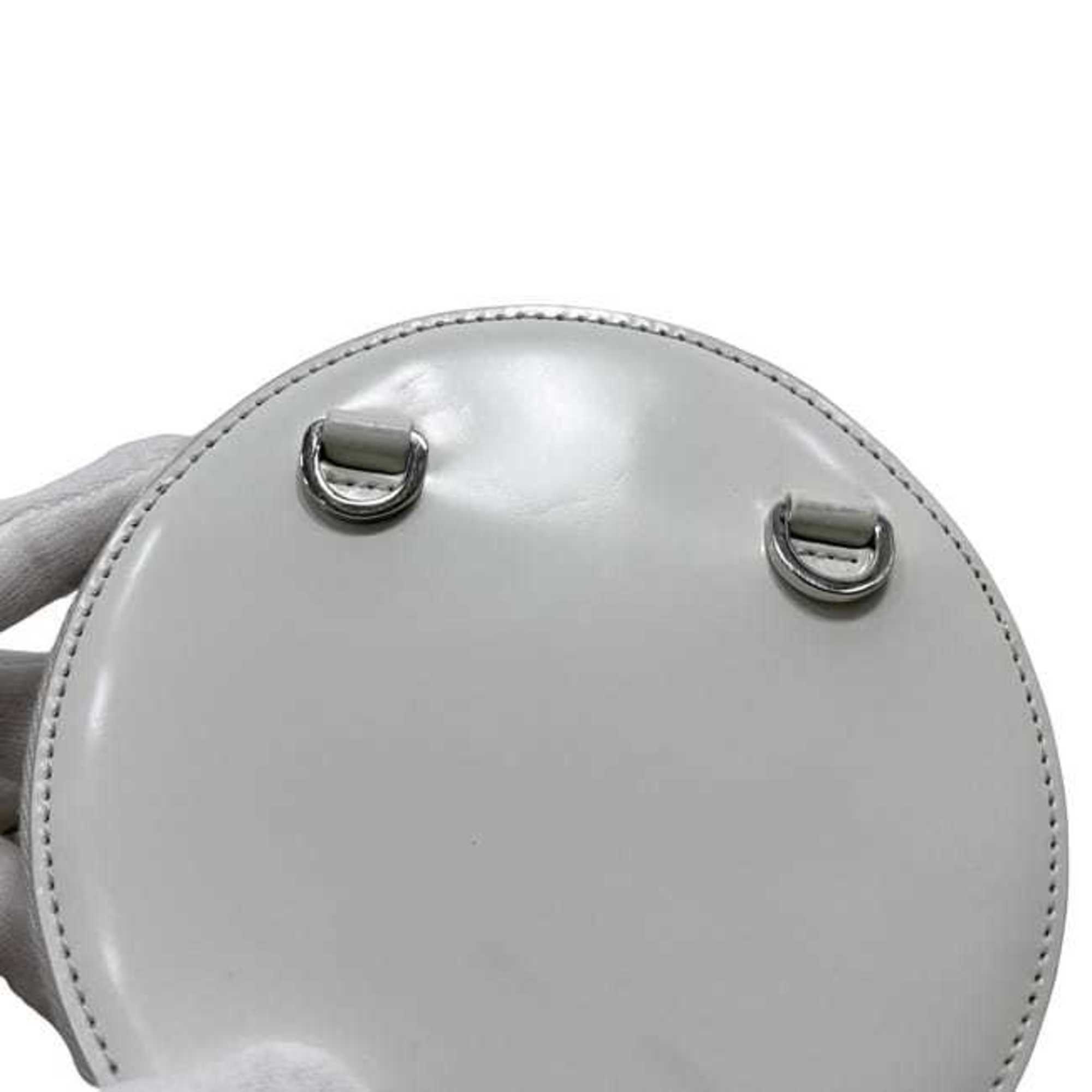 Prada White Leather Pochette Shoulder Bag