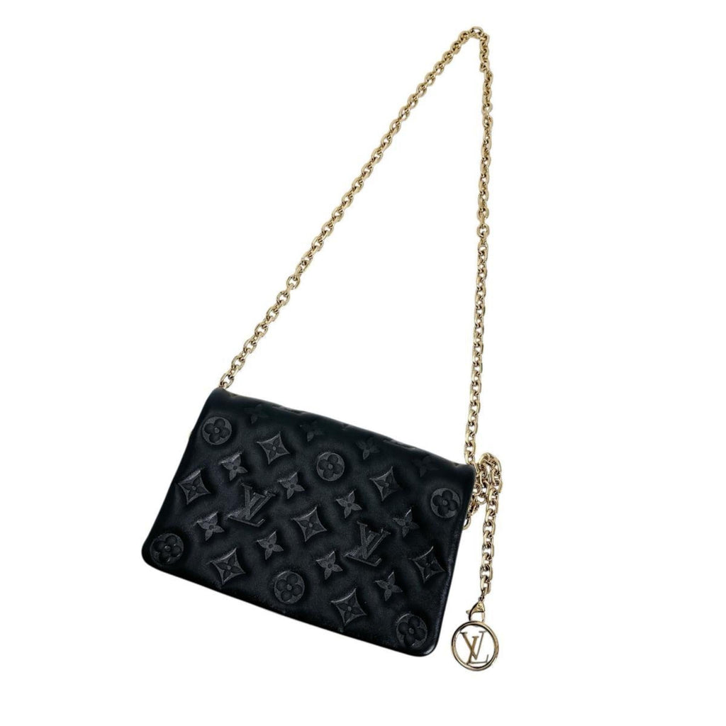 Louis Vuitton Black Leather Pochette Shoulder Bag