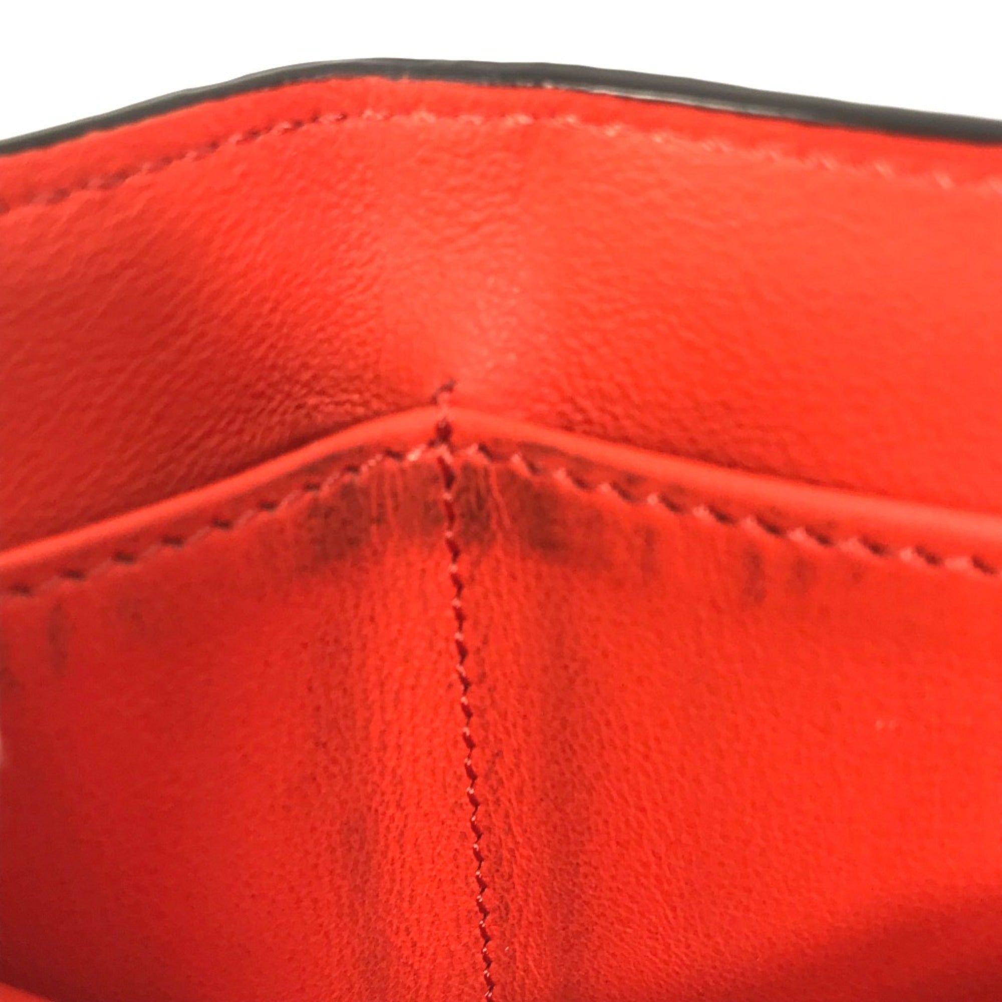 Fendi Orange Leather Wallet (Tri-Fold)