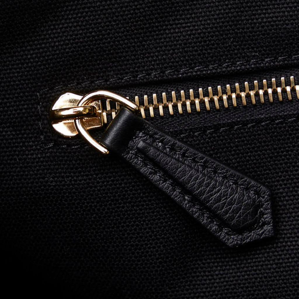 Fendi Black Yellow Canvas Shoulder Bag Tote Bag