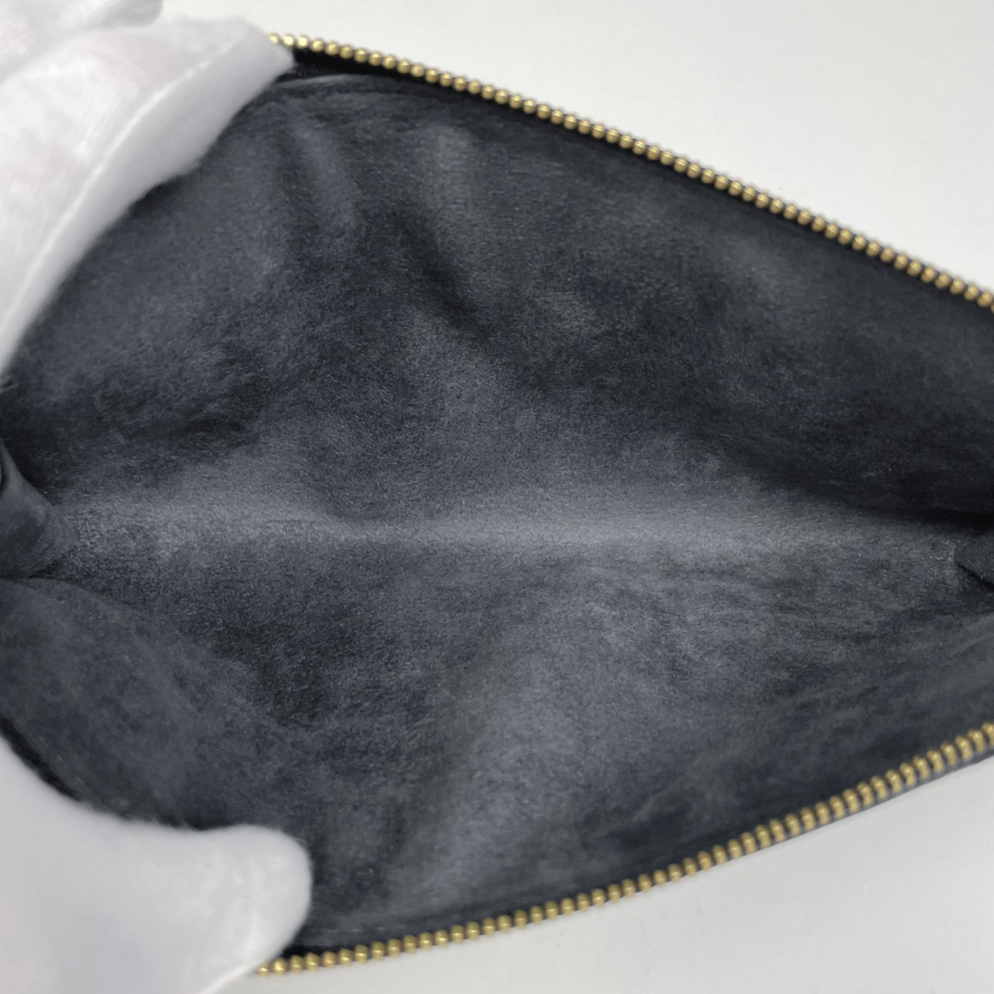 Louis Vuitton Black Noir Epi Leather Handbag Pochette Pouch