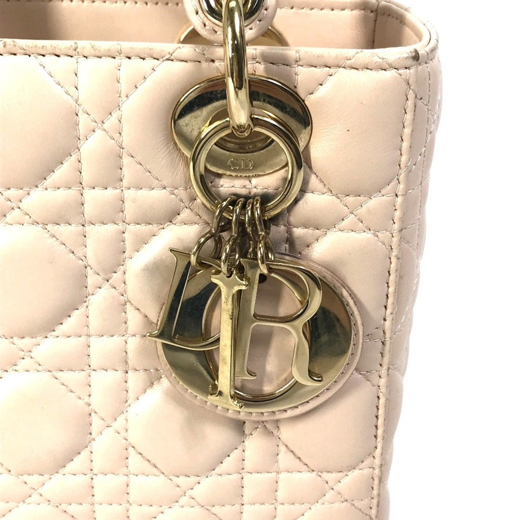 Christian Dior Beige Leather Handbag (Pre-Owned)