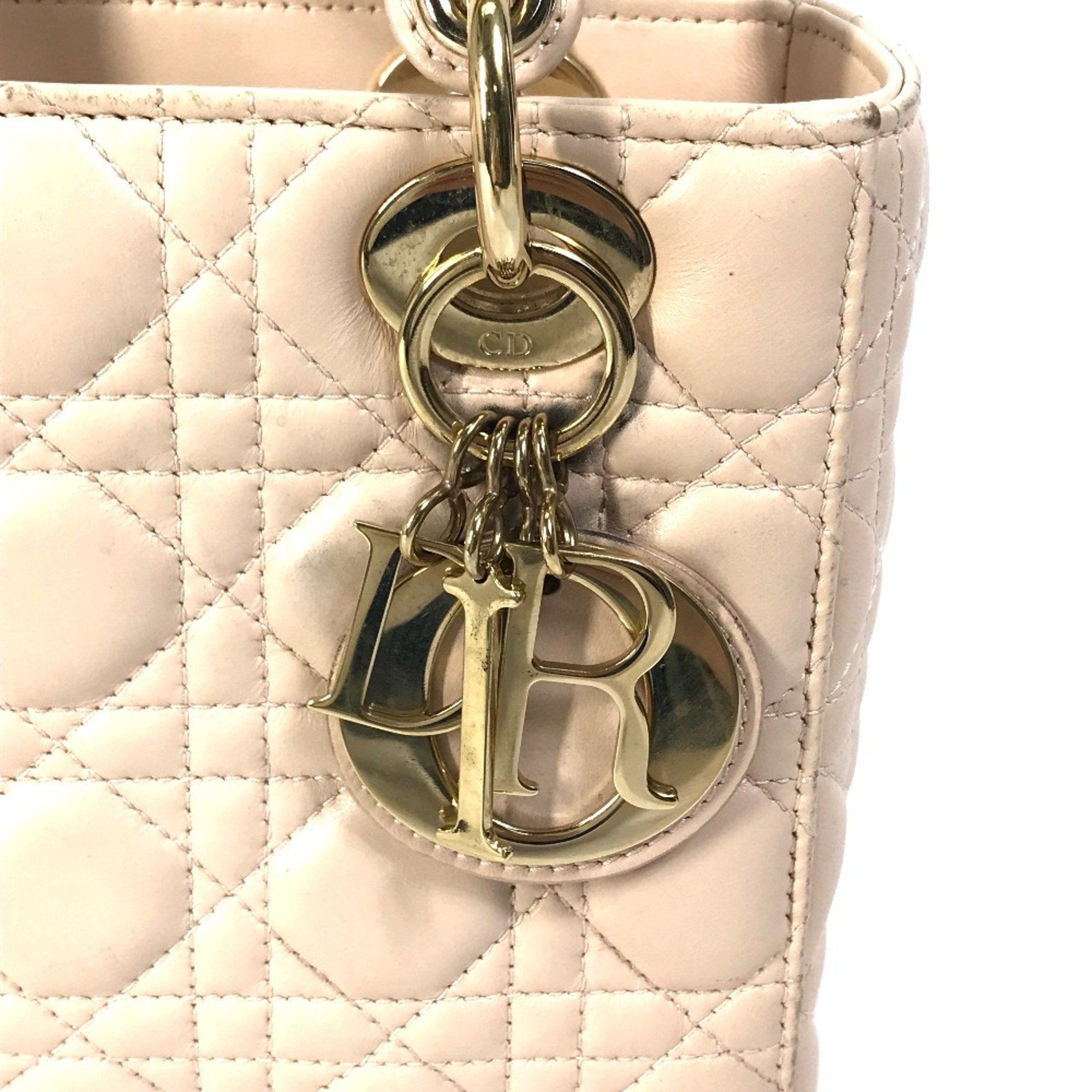 Christian Dior Beige Leather Handbag (Pre-Owned)