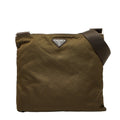 Prada Green Khaki Nylon Shoulder Bag