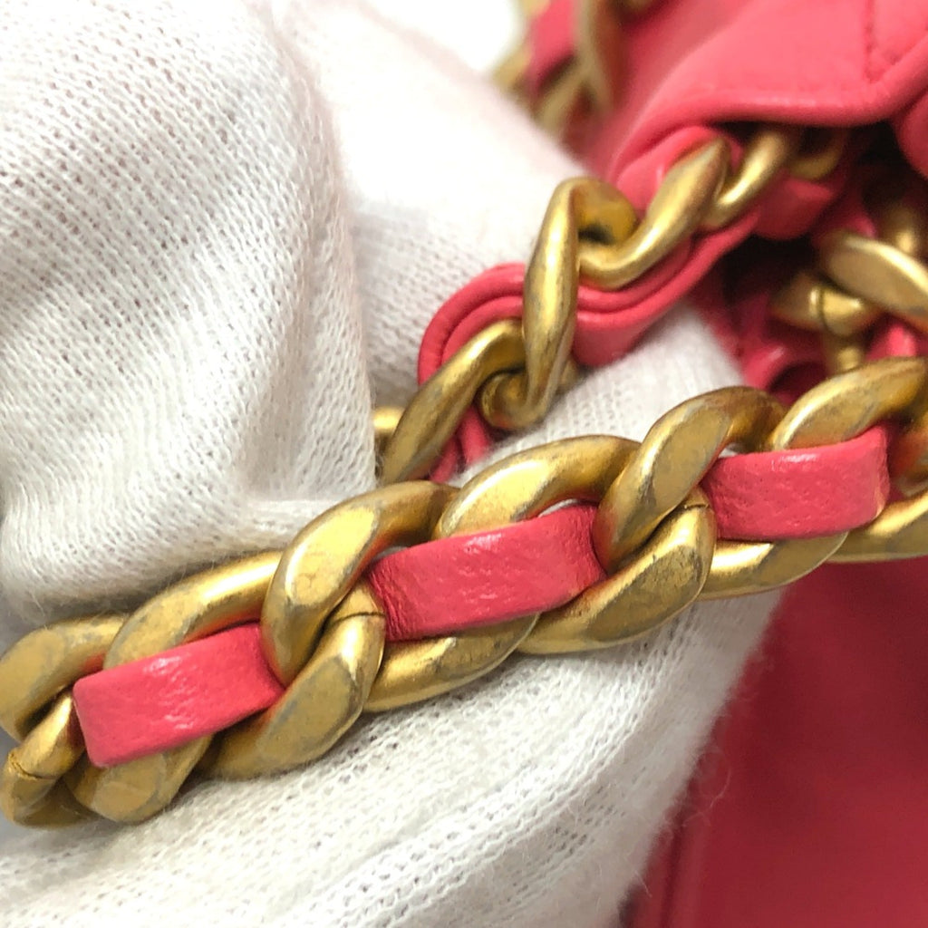 Chanel Pink Leather Handbag